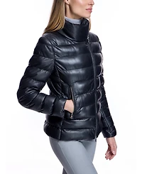Julia & Stella by Maximilian Women's Horizontal Leather Jacket