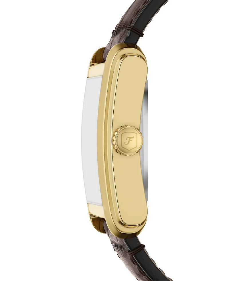 Fossil Men's Carraway Automatic Brown Croco Leather Watch