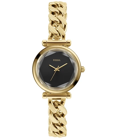 Fossil Women's Carlie Three-Hand Gold-Tone Stainless Steel Watch