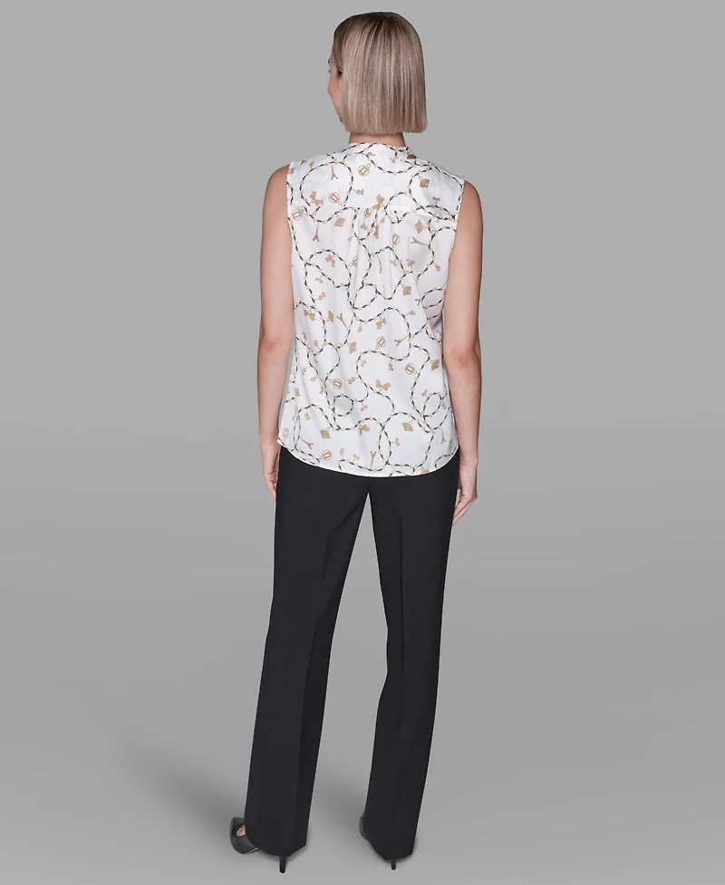 Karl Lagerfeld Paris Women's Sleeveless Printed Top