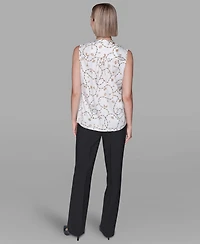 Karl Lagerfeld Paris Women's Sleeveless Printed Top
