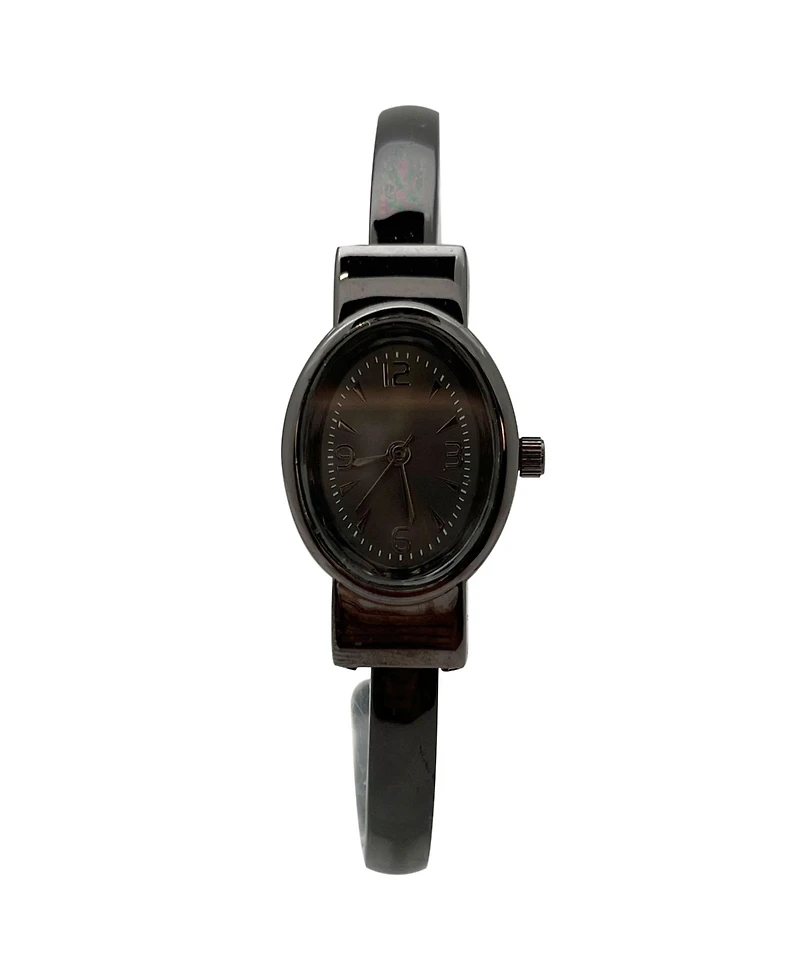 Olivia Pratt Gunmetal Small and Minimalist Every Day Bangle Women Watch