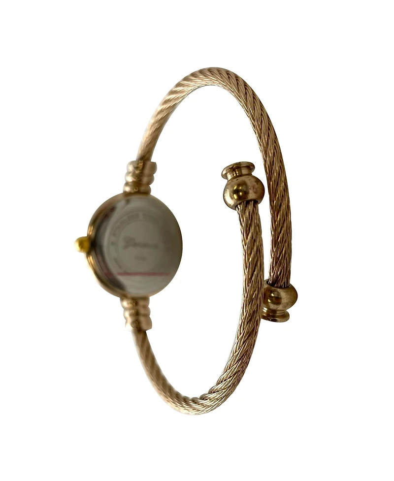 Olivia Pratt Pack #2 3-Pack Fashion Analog Bangle Cuff Wrist Bracelet Wire Bangle Women Watch