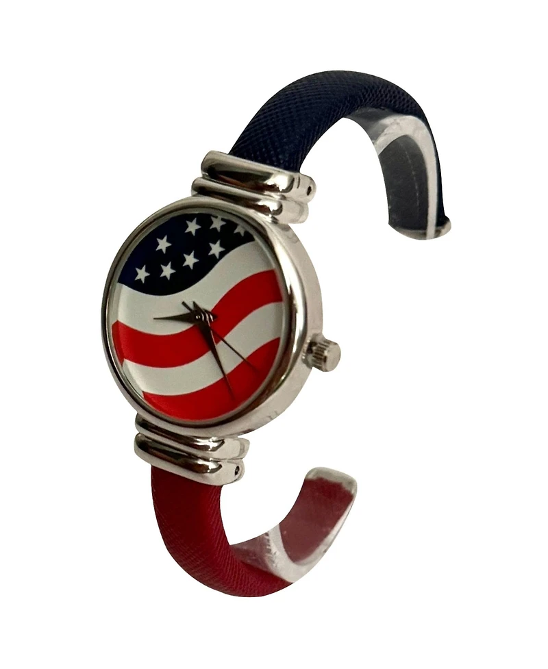 Olivia Pratt American Flag Bangle Women Watch