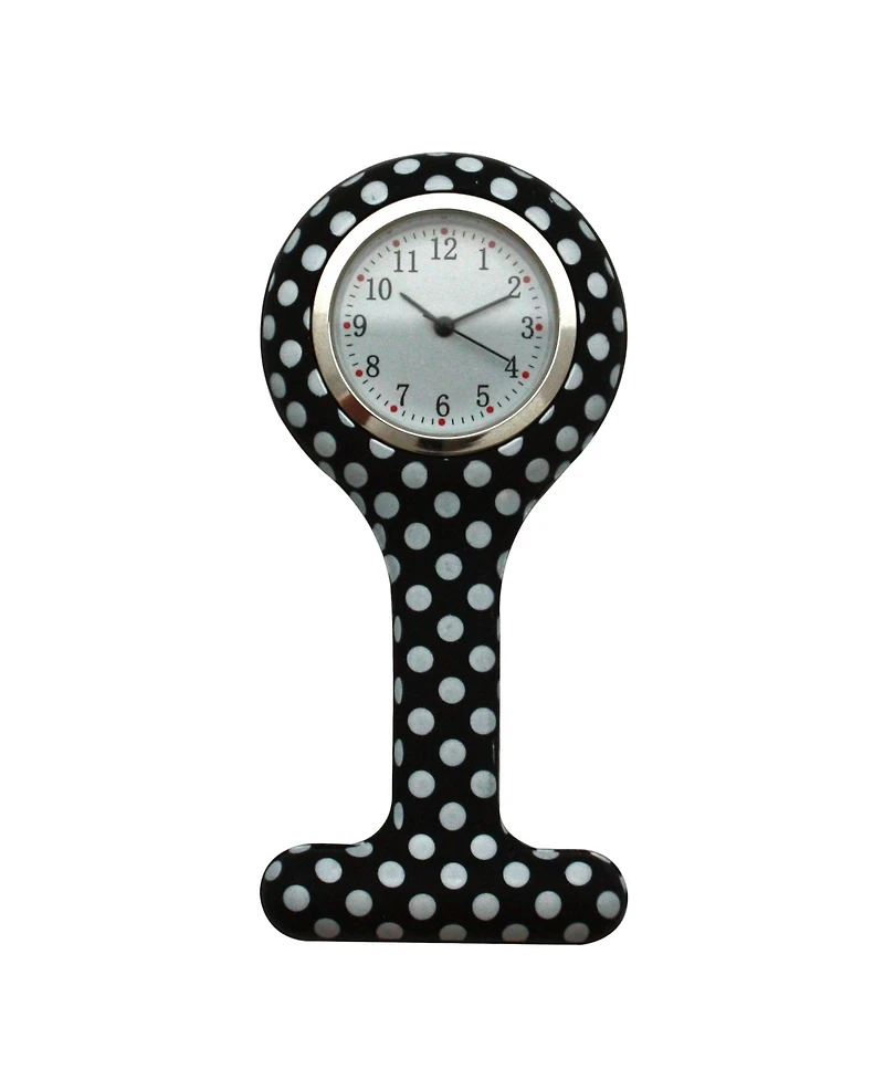 Olivia Pratt Polka Dots Printed Silicone Fob Nurse Watch