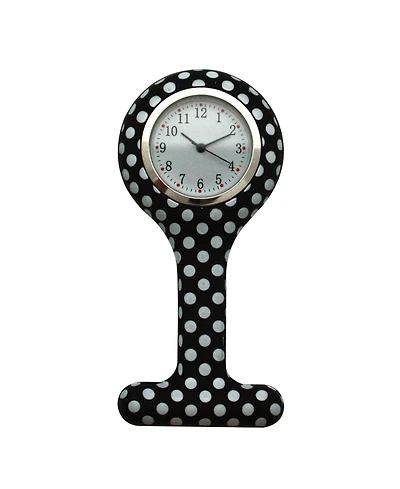 Olivia Pratt Polka Dots Printed Silicone Fob Nurse Watch