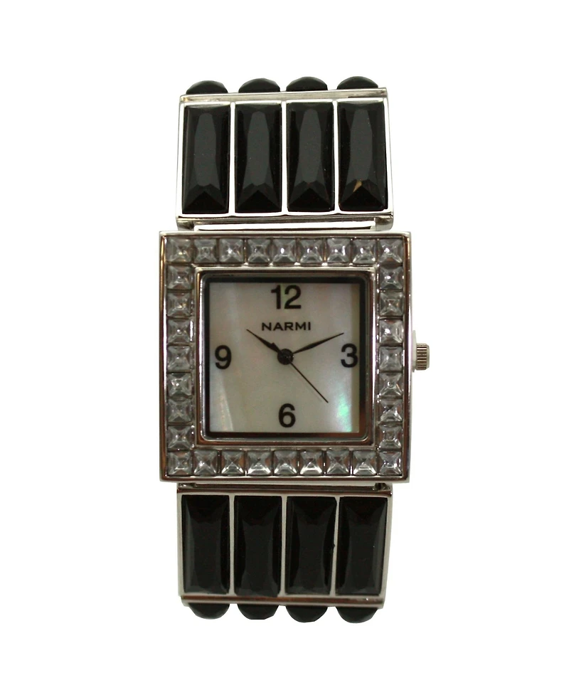 Olivia Black Pratt Square Jewel Women Watch