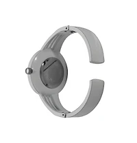 Olivia Pratt Silver Modern Stripped Design Bangle Watch