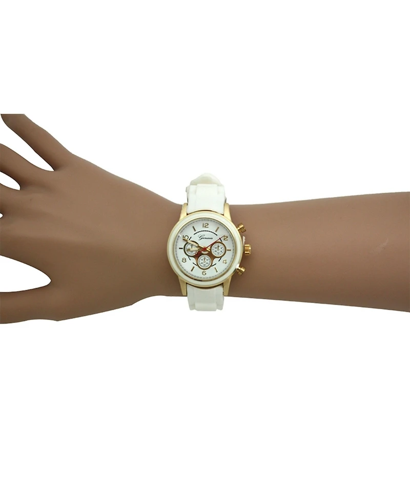 Olivia PrattWhite Women's Stainless Steel Fashion Watch