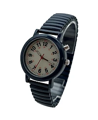 Olivia Pratt Navy Stretch Band Easy Read Nurse Watch with Second Hand Women Watch
