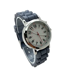 Olivia Pratt Gray Luminous Dial Easy Read Medical Professionals Silicone Band Women Watch