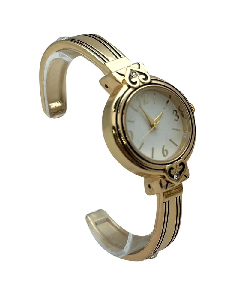 Olivia Pratt Elegant Heart Detailed Cuff Women Watch