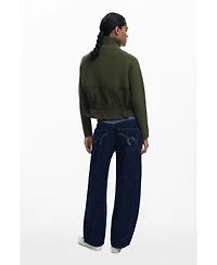 Desigual Women's Zipper sweater with pockets