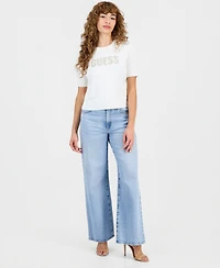 Guess Women's Short-Sleeve Norah Logo Sweater