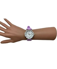 Olivia Pratt Lavender Bold Numbers and Casual Silicone Band Women Watch