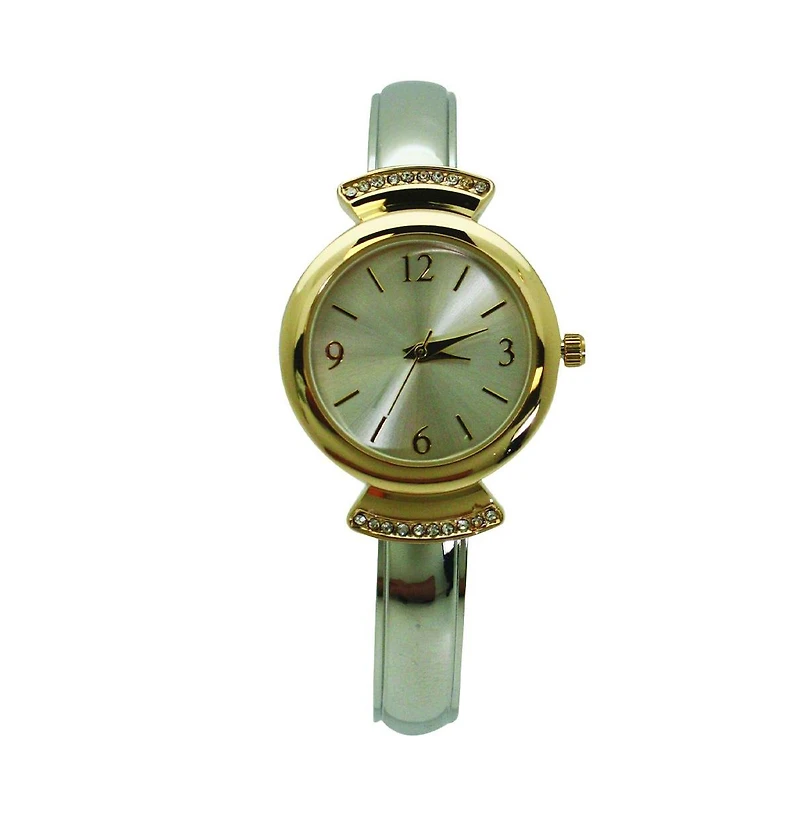 Olivia Pratt Silver Gold Olivia Pratt Classic Every Day Metal Bangle Watch