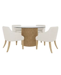 Furniture Frandlyn 5-Pc. Glass Round Dining Set