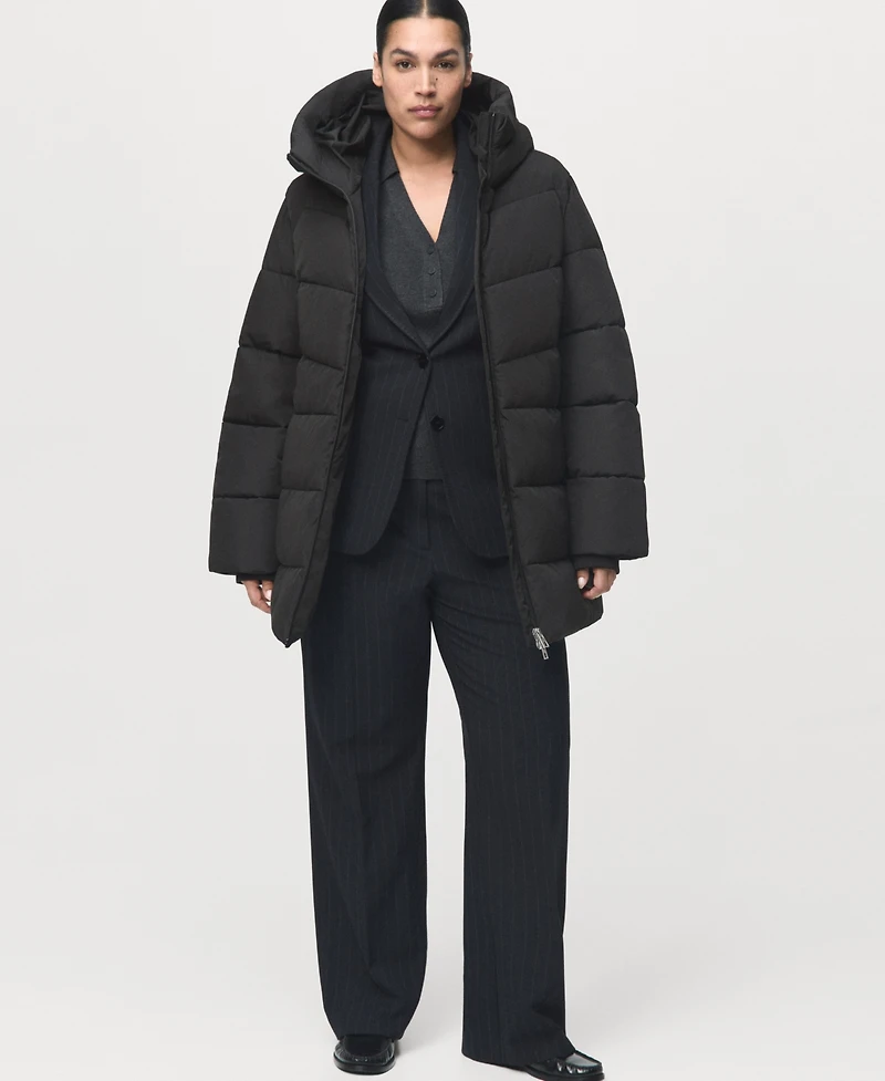 Mango Women's Hood Quilted Coat