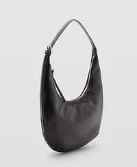 Mango Women's Pebbled Effect Medium Oval Bag