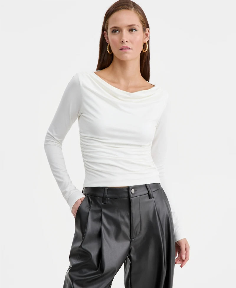 Bar Iii Women's Boat-Neck Jersey Top, Macy's Exclusive