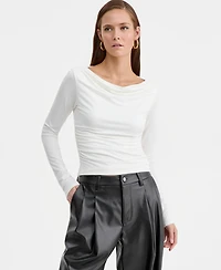 Bar Iii Women's Boat-Neck Jersey Top, Macy's Exclusive