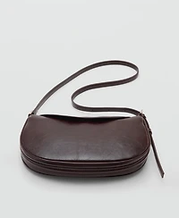 Mango Women's Pebbled Effect Oval Crossbody Bag