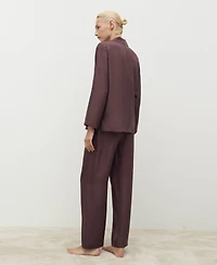 Mango Women's Long Silk Pants