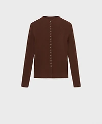 Mango Women's Fine Rib Knit Cardigan