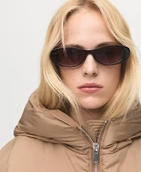 Mango Women's Short Oversized Hooded Anorak Coat