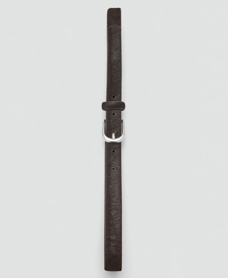 Mango Women's Leather Belt