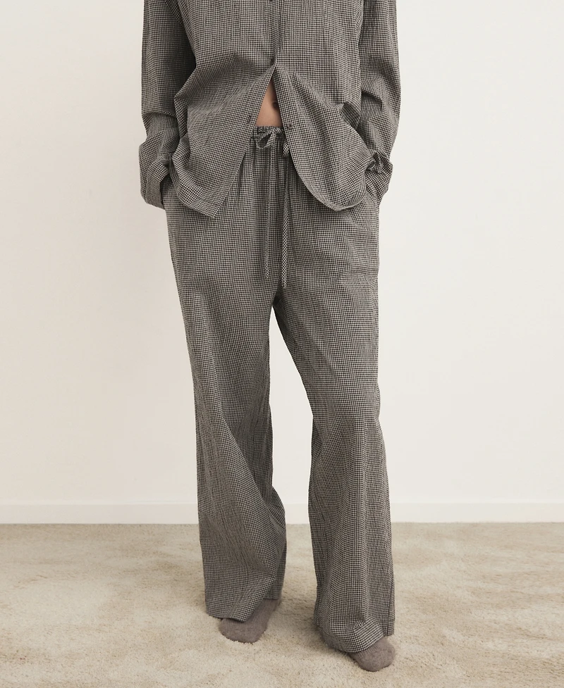 Mango Women's Two-Piece Cotton Gingham Pajamas