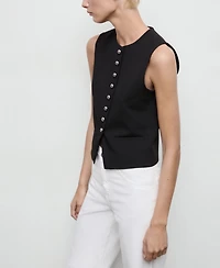 Mango Women's Jewel Buttons Vest