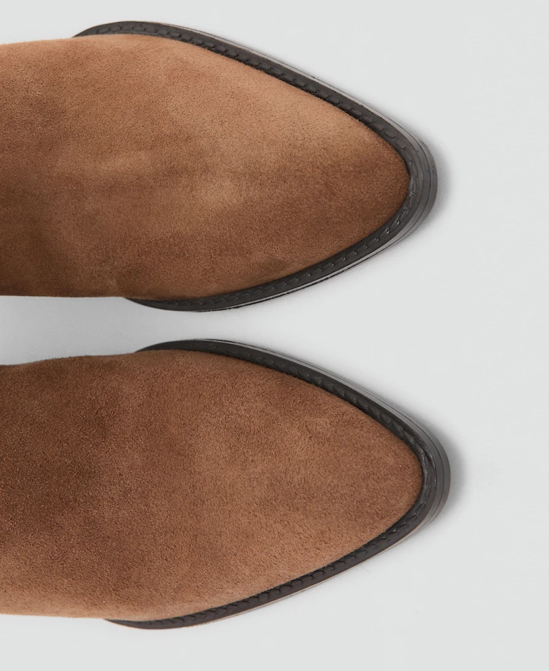 Mango Women's Heel Leather Boots
