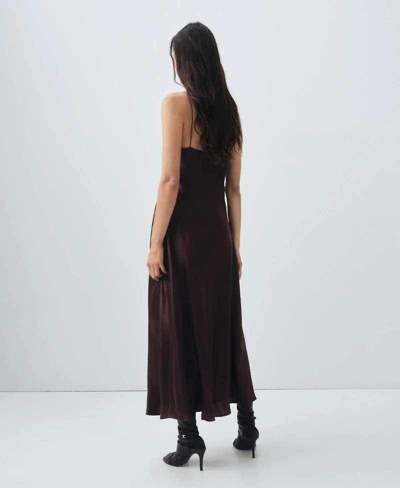 Mango Women's Silk Satin Dress
