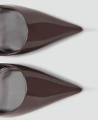 Mango Women's Patent Leather Effect Pointed Shoes
