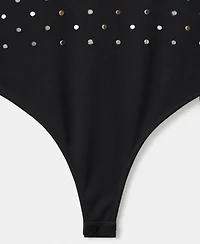 Mango Women's Long-Sleeved Crystal Bodysuit