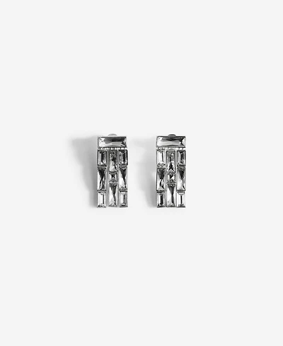 Mango Women's Crystal Strips Dangling Earrings