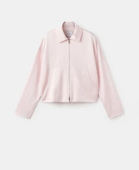 Mango Women's Satin Zipper Jacket