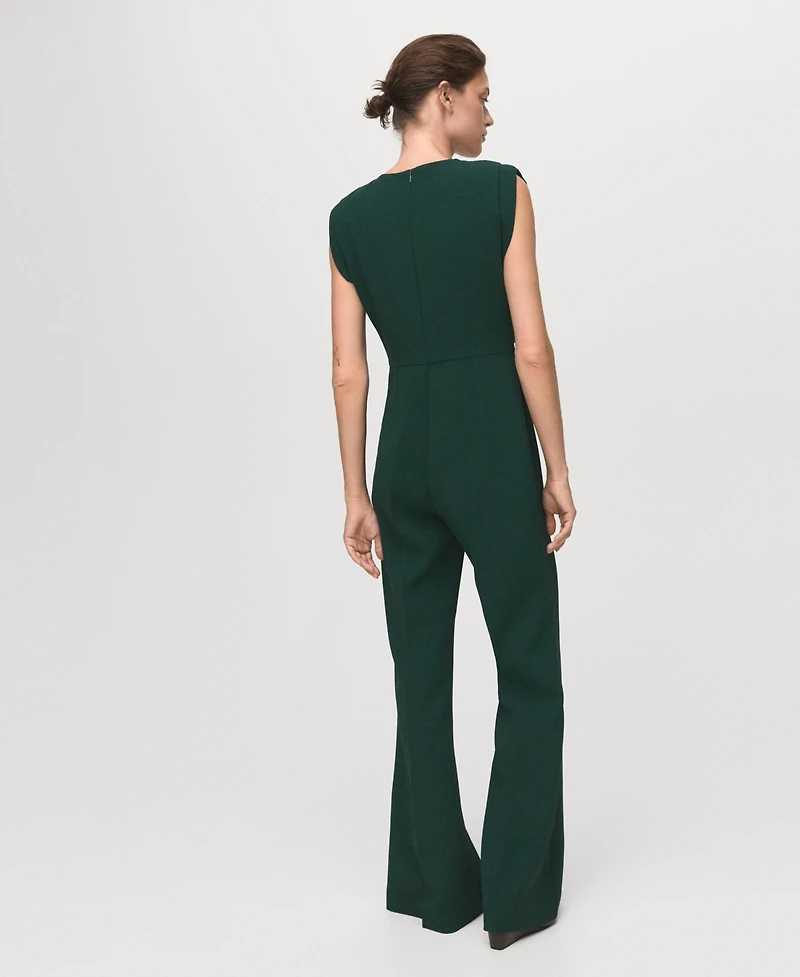Mango Women's Ruched Long Jumpsuit