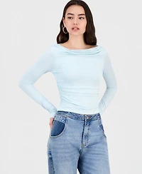 Bar Iii Women's Boat-Neck Jersey Top, Macy's Exclusive