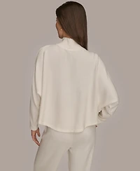 Donna Karan Weekend Women's Mock Neck Crop Top