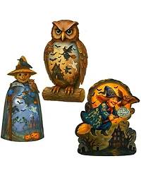 Designocracy Spooky Halloween Clip Ornaments, Set of 3