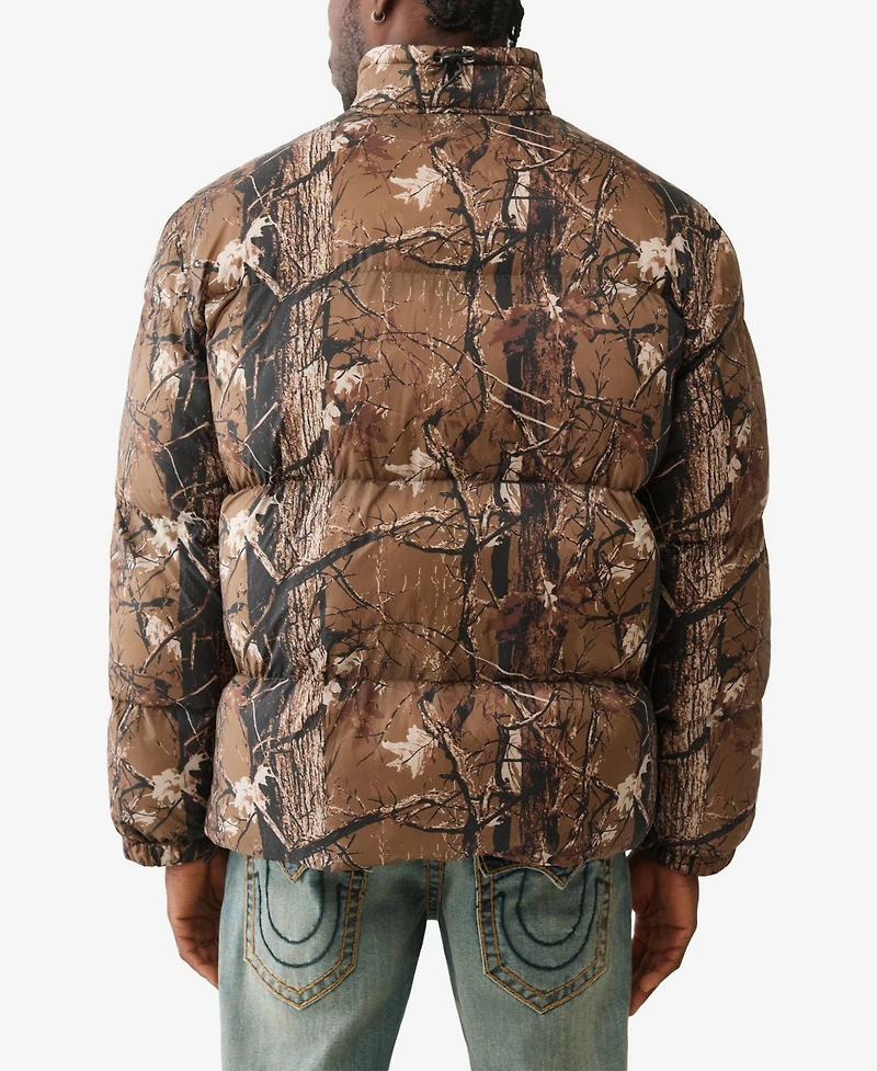 True Religion Men's Camo Printed Puffer Jacket