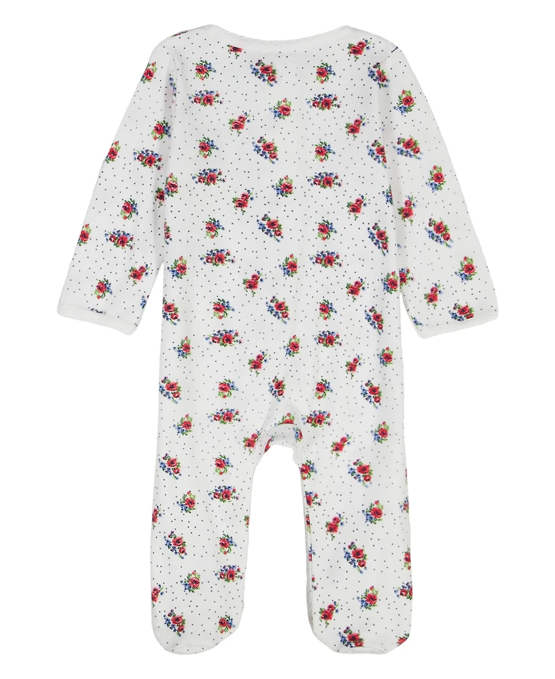 Tommy Hilfiger Baby Girls Footed Long-Sleeve Coverall