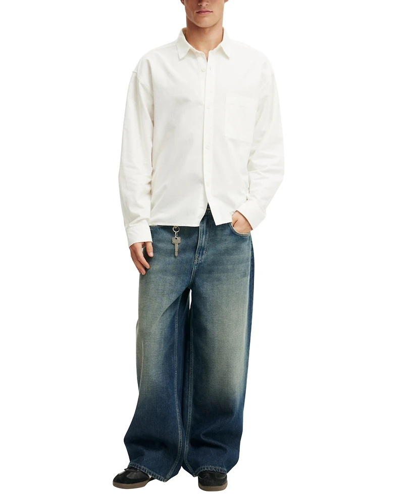 Cotton On Men's Bedford Long-Sleeve Shirt