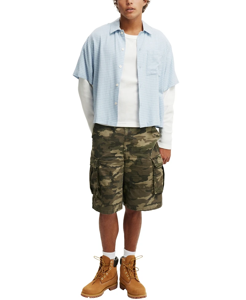 Cotton On Men's Cropped Fit Textured T-shirts