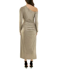 Taylor Women's Off-The-Shoulder Fit and Flare Maxi Dress