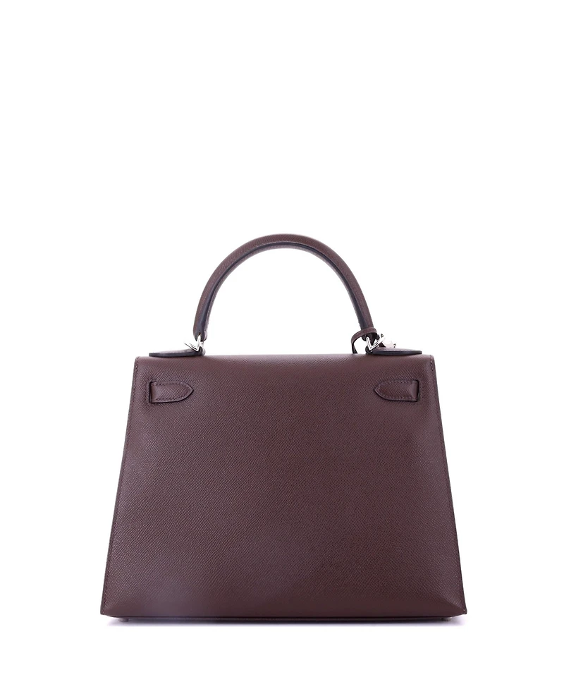 Pre-Owned HERMA‰S Kelly 28 Handbag Verso Epsom with Palladium Hardware