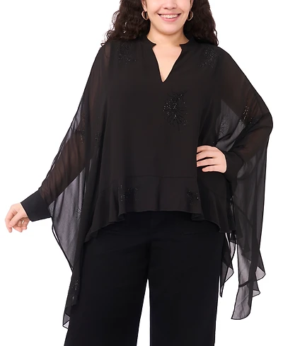 Vince Camuto Plus Flowy Long Sleeve Top