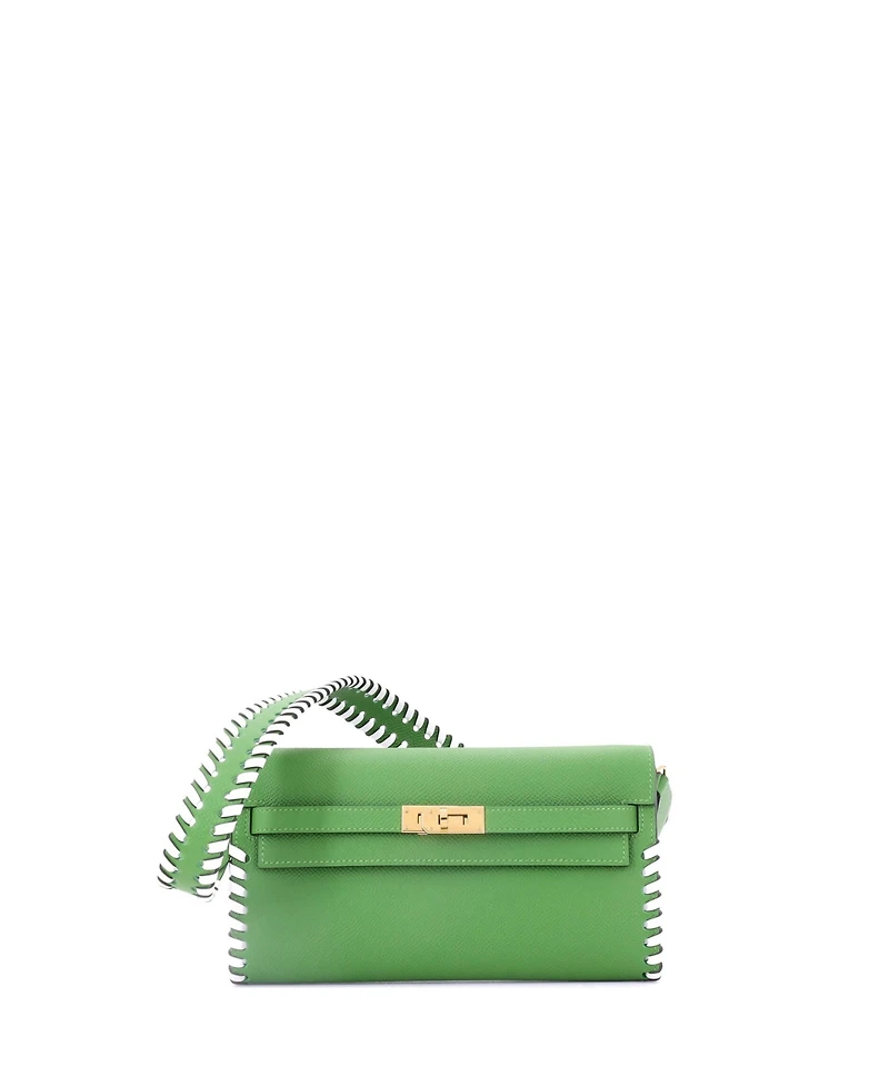 Pre-Owned HERMA‰S Kelly To Go Wallet Tressage Epsom